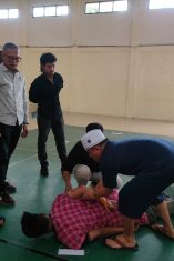 Rekonstruksi kasus pembunuhan ibu kandung di Wanasaraya, Kuningan, memperagakan 23 adegan untuk mengungkap kronologi kejadian. (Dok. ist)