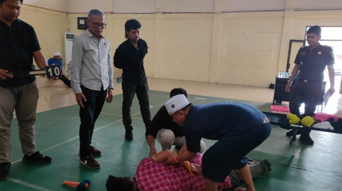 Rekonstruksi kasus pembunuhan ibu kandung di Wanasaraya, Kuningan, memperagakan 23 adegan untuk mengungkap kronologi kejadian. (Dok. ist)